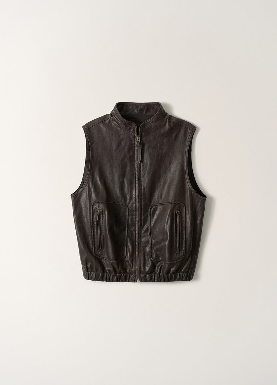 Nothing Written Heritage leather vest (Dark mocha)
