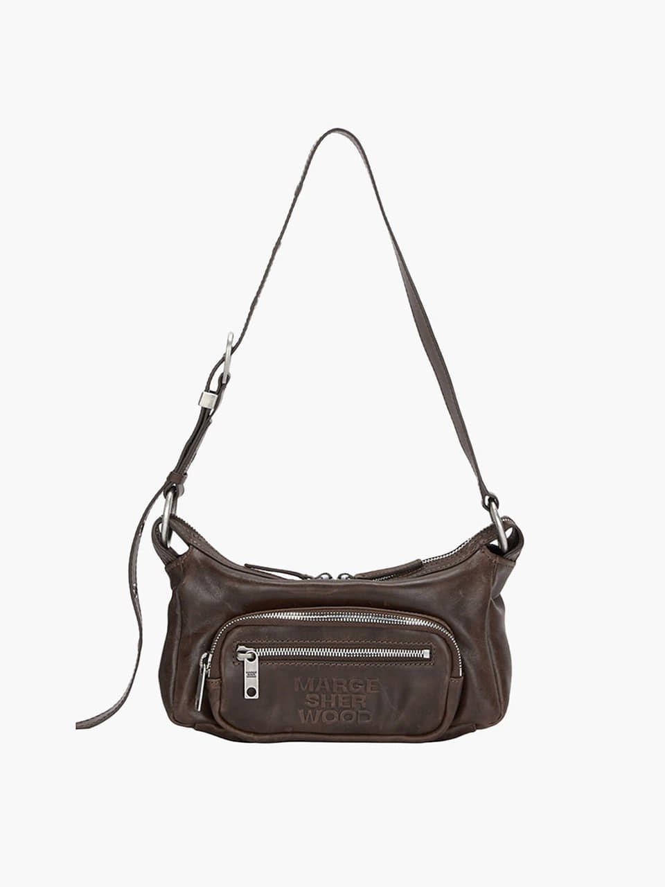 Margesherwood Outpocket Hobo Mini washed brown pull-up