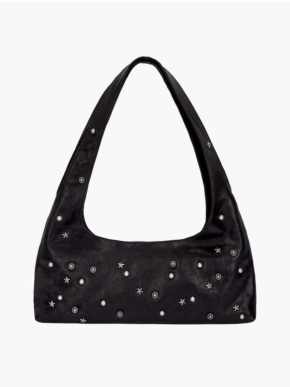 Margesherwood Halter Hobo black studded washed nappa