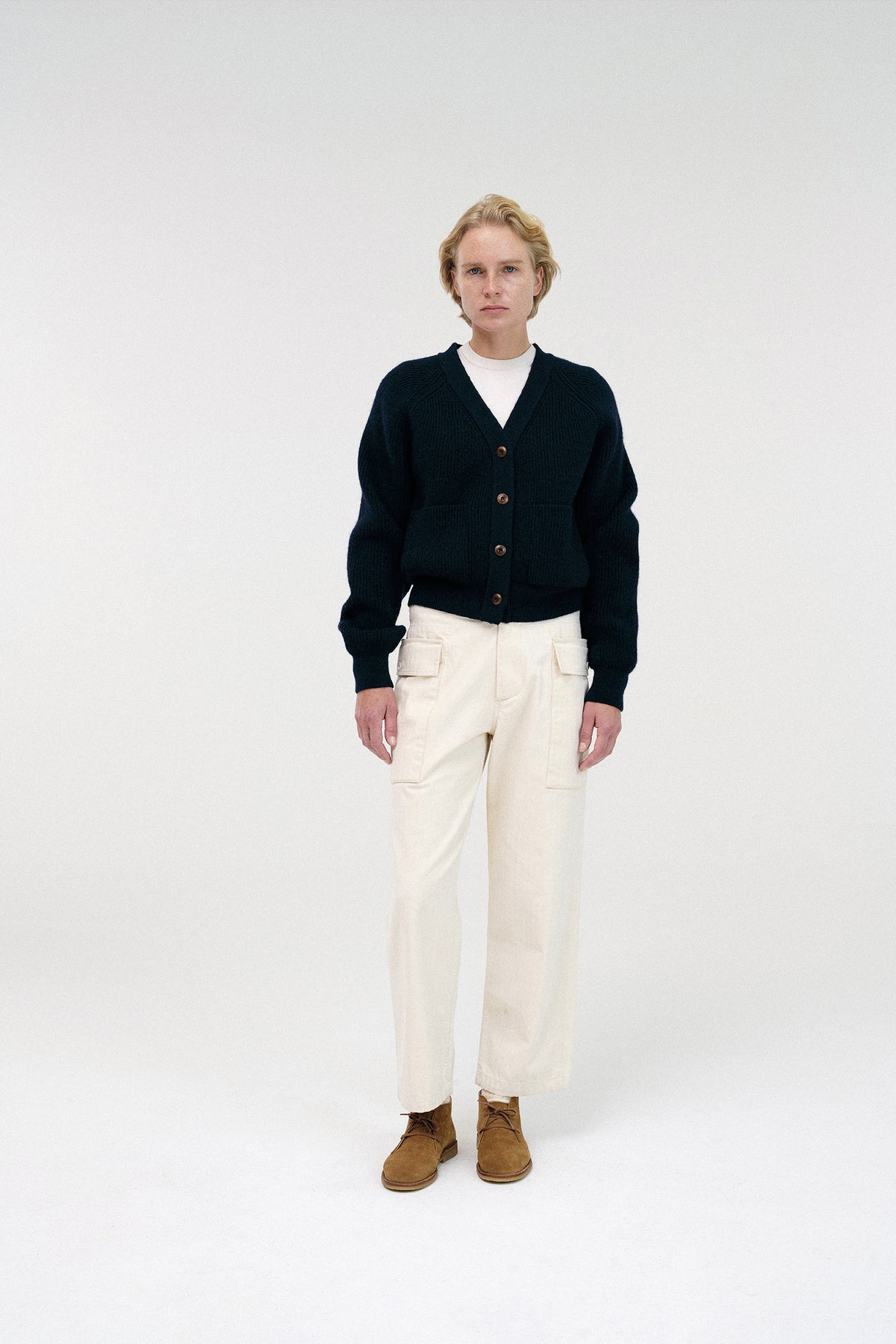 Nothing Written Dennedy ribbed cardigan (Dark navy)