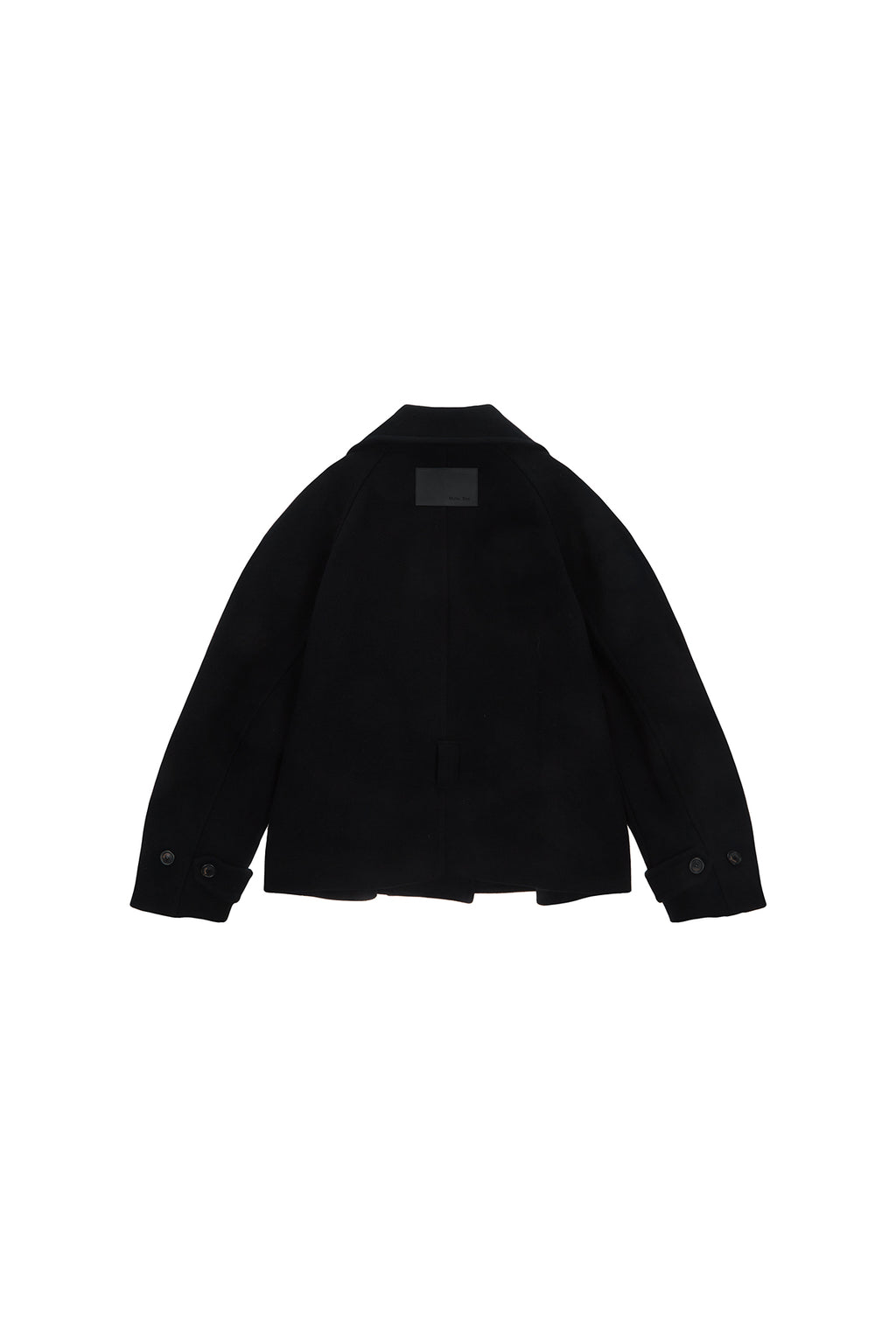 Matinkim Belted Big Lapel Double Short Coat IN Dark Navy