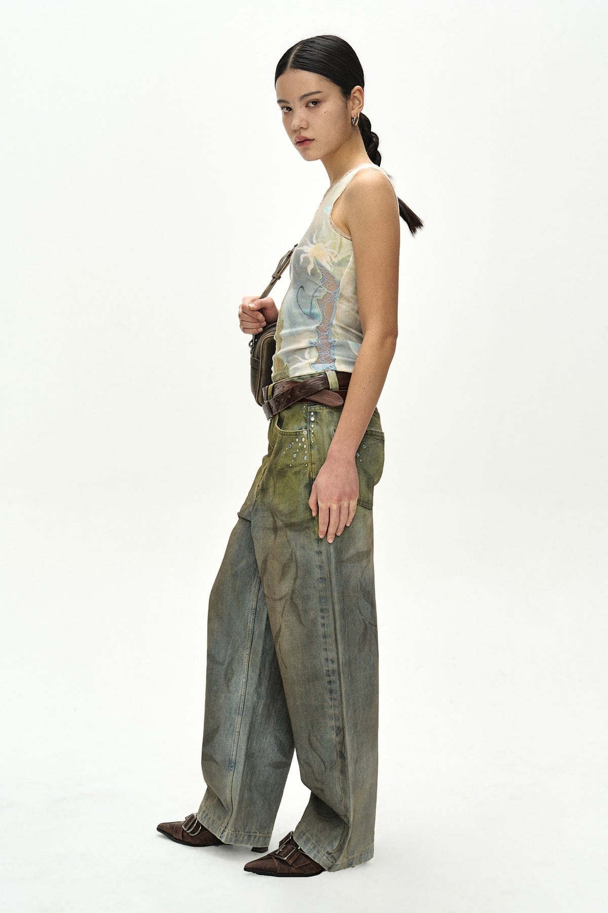 Andersson Bell Botanical-Print Jeans