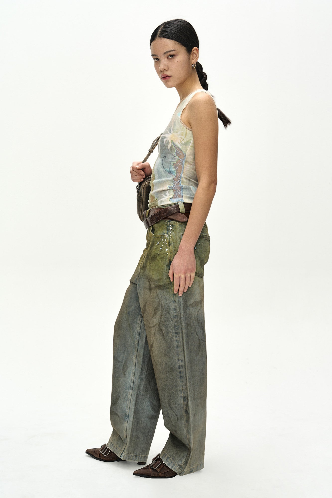 Andersson Bell Botanical-Print Jeans