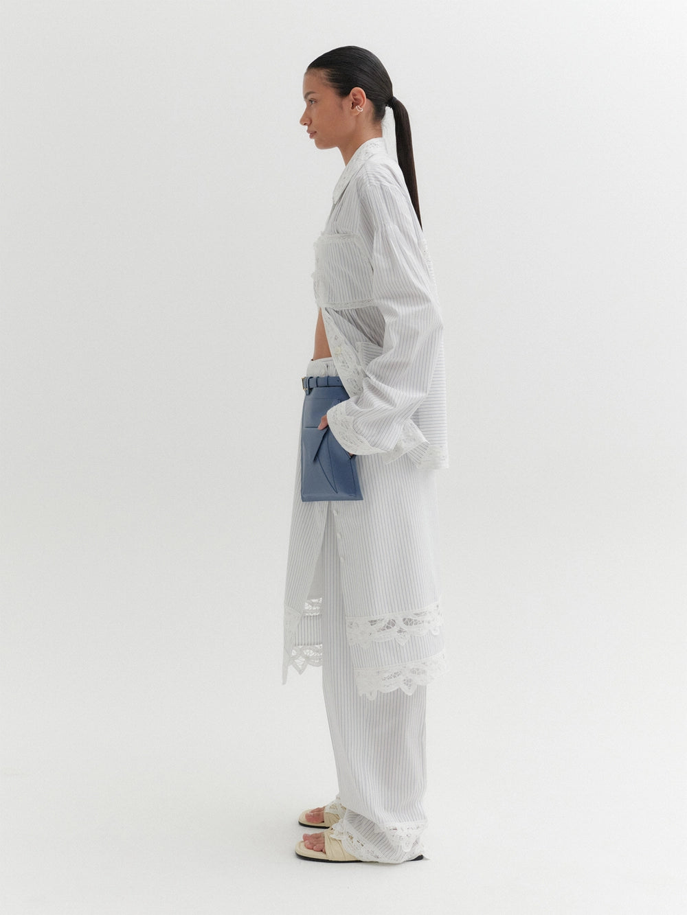 EENK Lace Trim Pants - Ivory