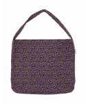 LEOPARD CORDUROY ECO BAG-REDDISH BROWN/PURPLE