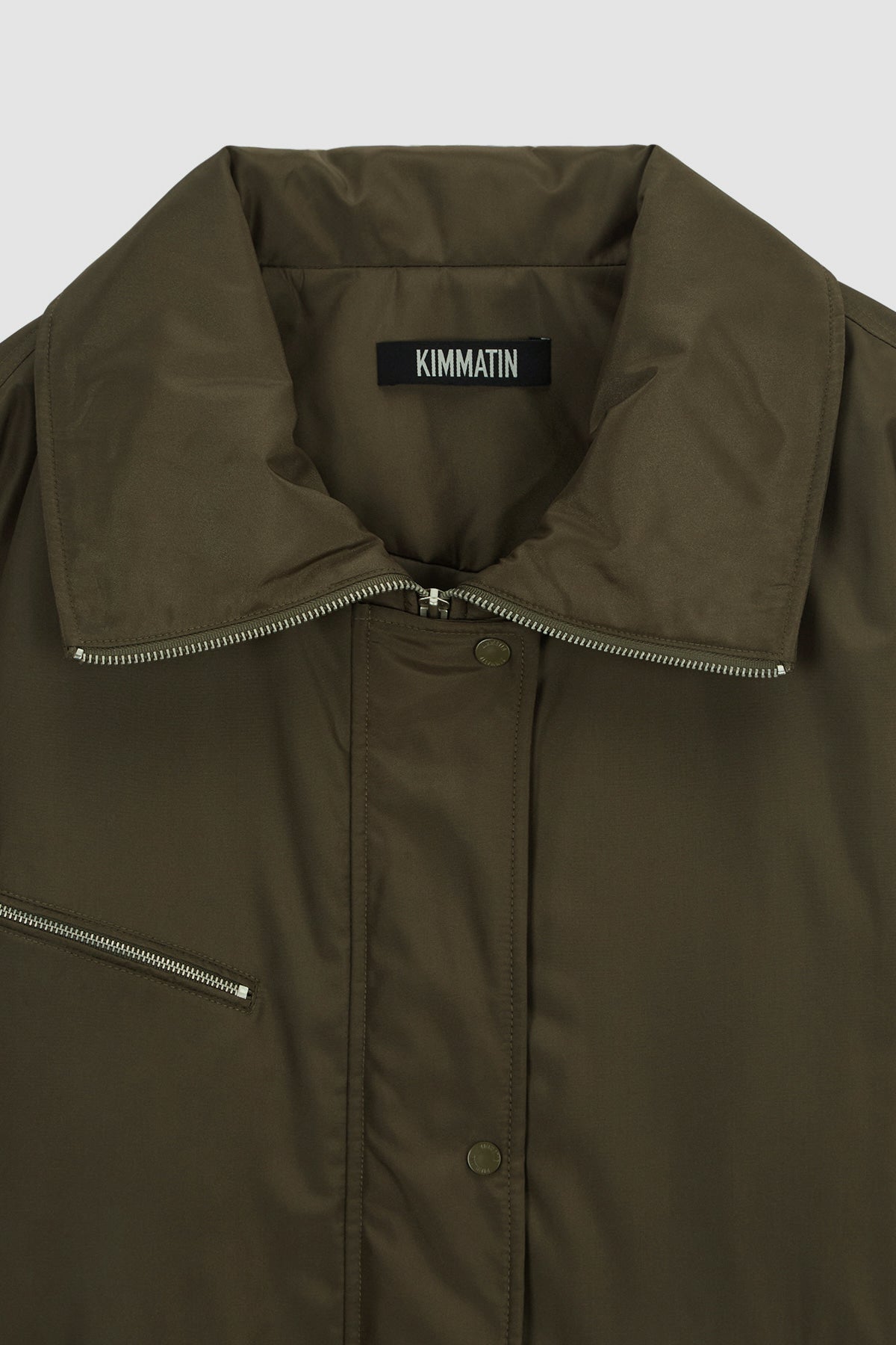 Matinkim Highneck Oversize Padded Jumper IN Khaki