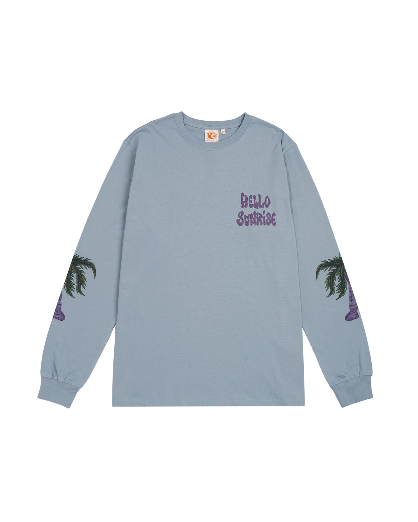 HS x Hank Palm Tree LS Tee_Blue Gray