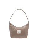 NEW ENAMEL HOBO BAG-GRAY BEIGE