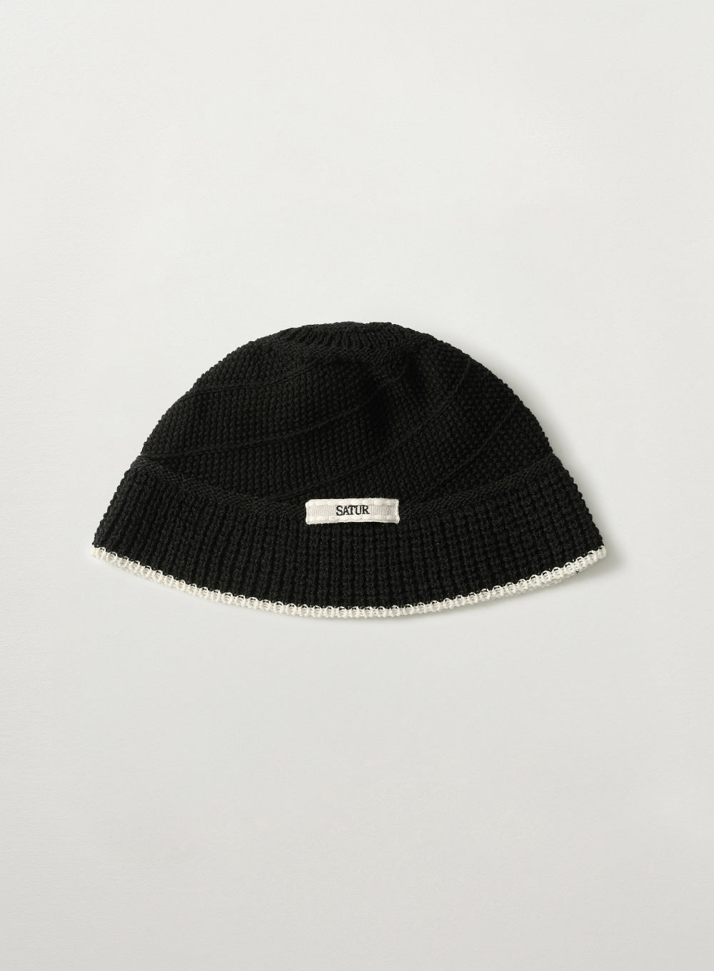 [satur] Summer Knit Bucket Hat - Black