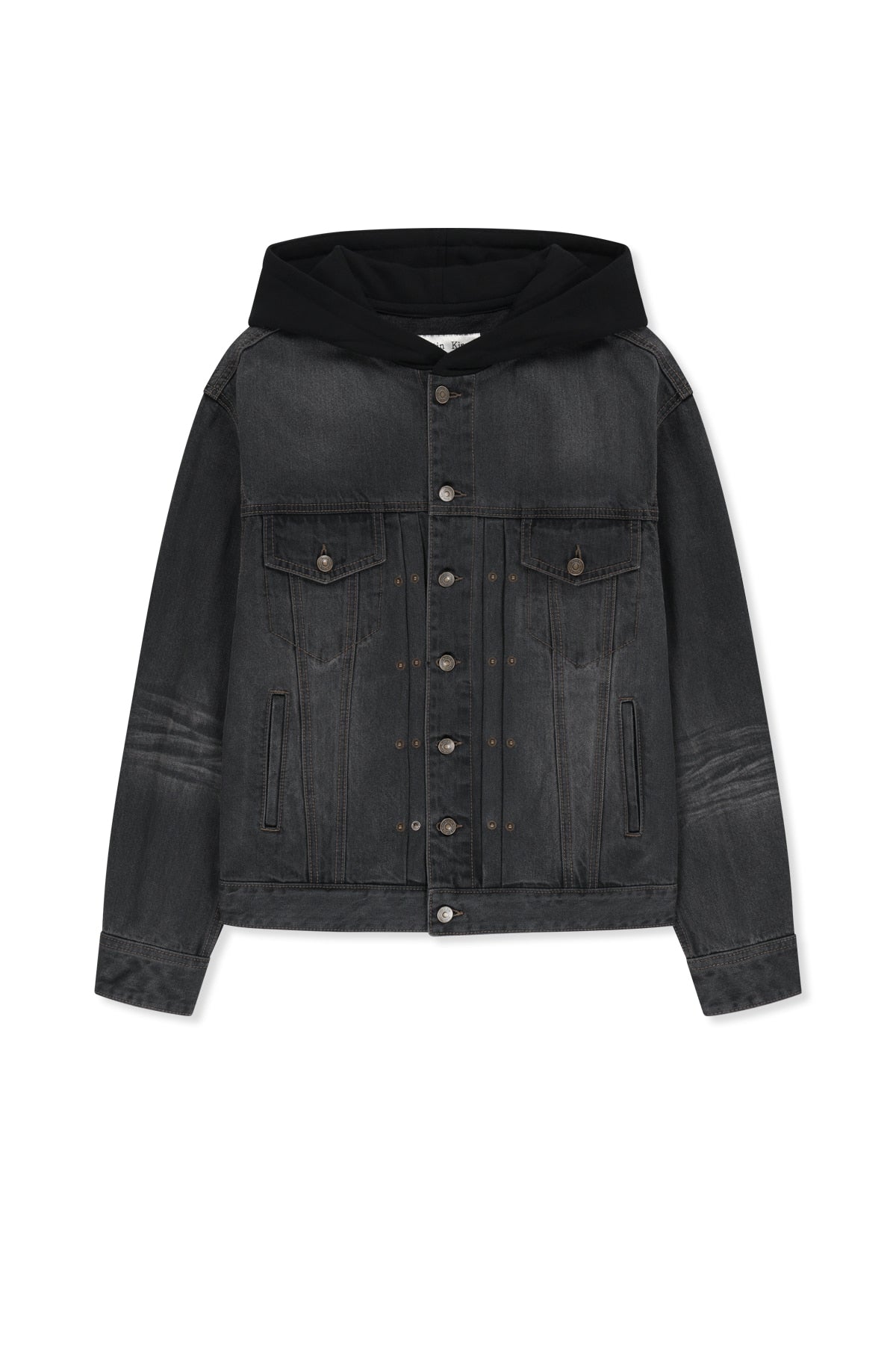 Matinkim Western Panel Hooded Denim Jumper IN Black