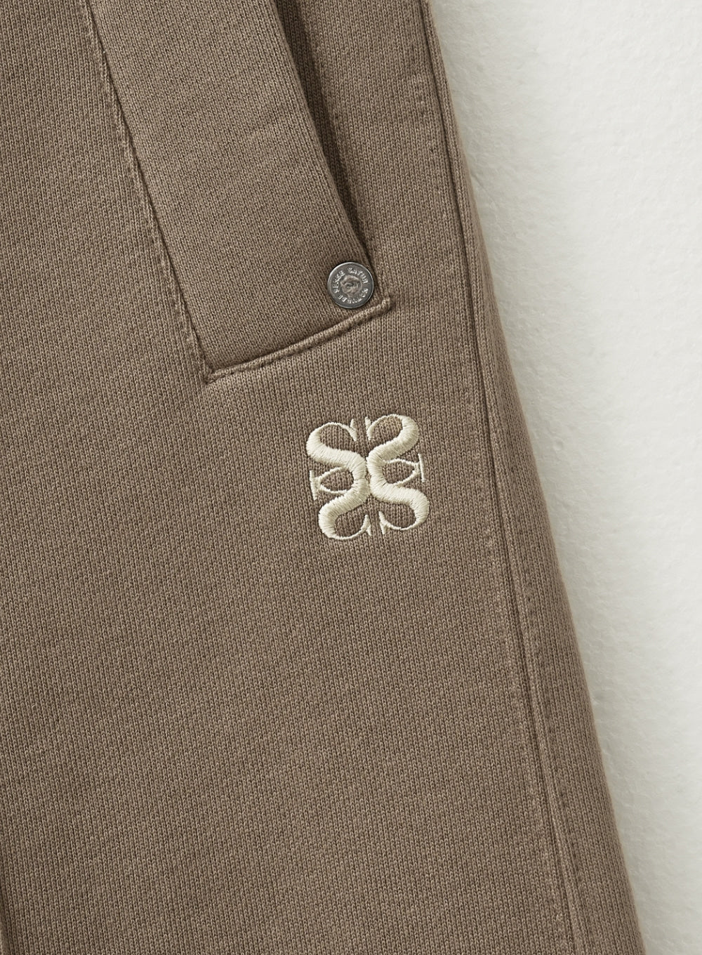 [satur] (W) Teo Cotton Banding Sweatpants - Brown