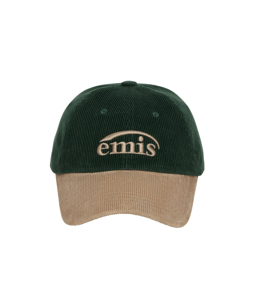 CORDUROY TWO-TONE BALL CAP-GREEN