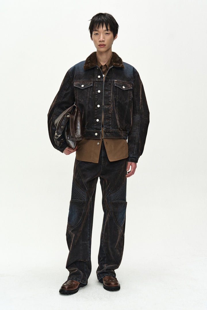 Andersson Bell Unisex Rodeo Biker Wide-Leg Jeans