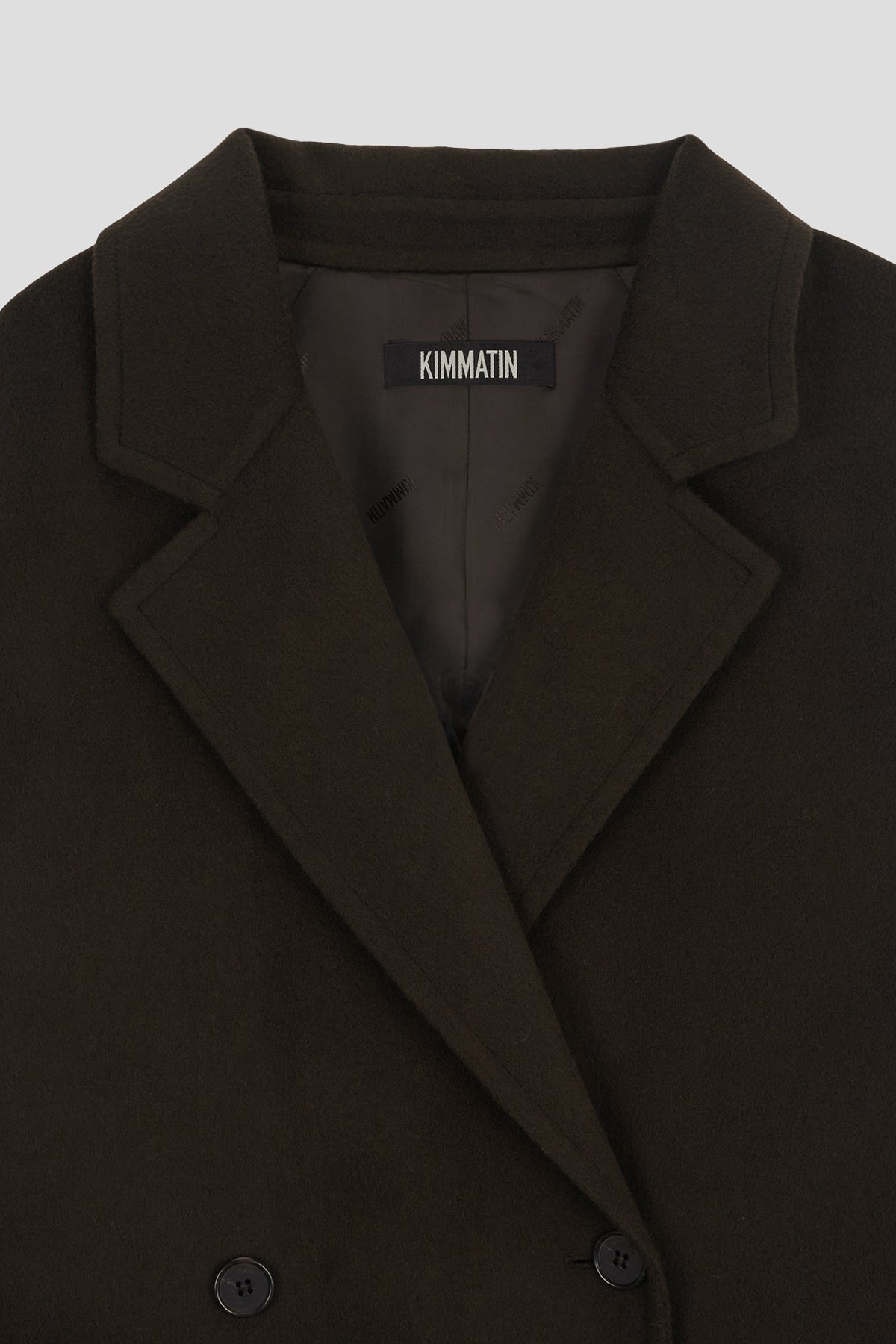 Matinkim Hand Made Belted Double Wool Coat IN Brown