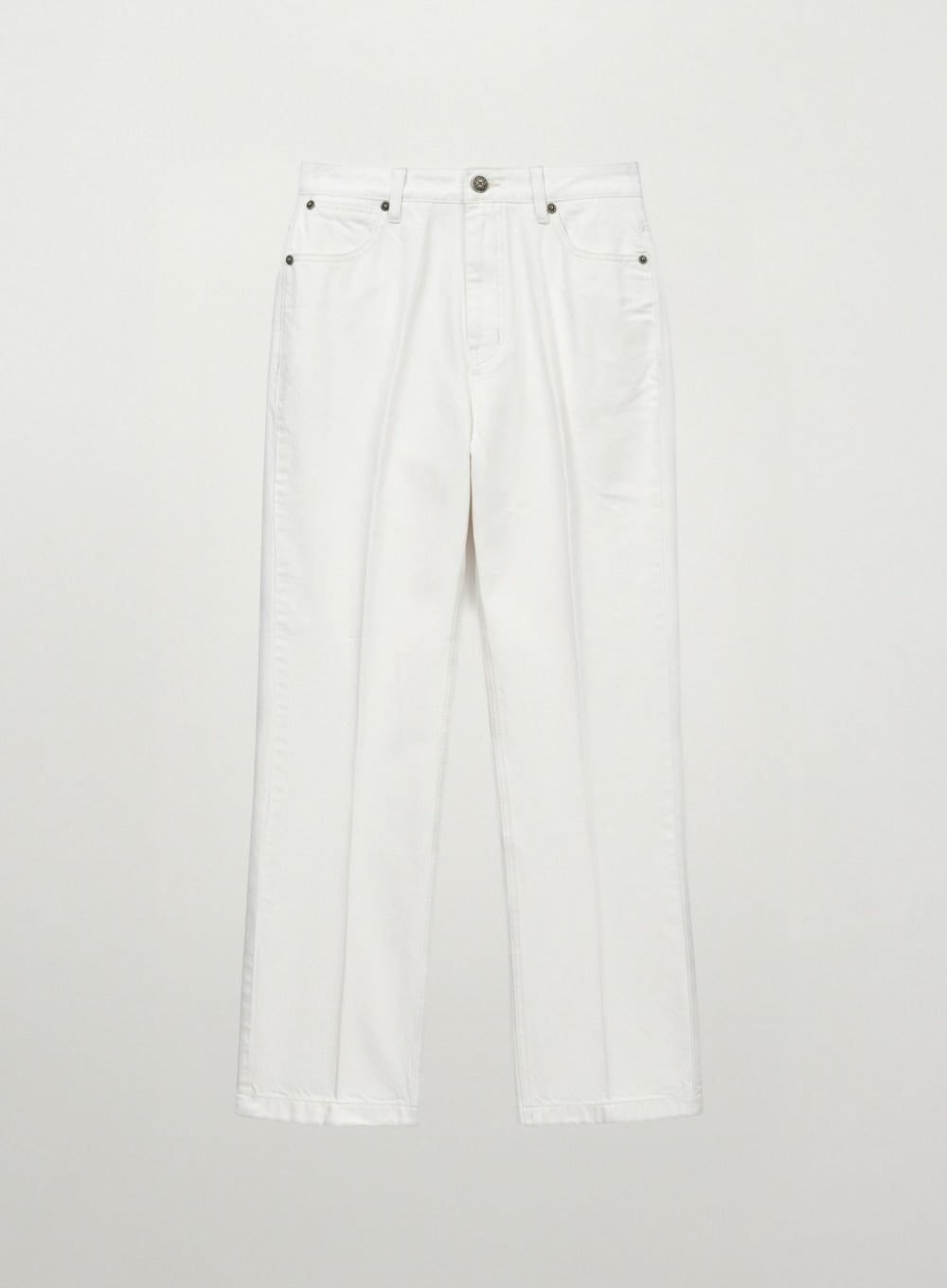 Satur (W) Classic Straight Denim Pants - White