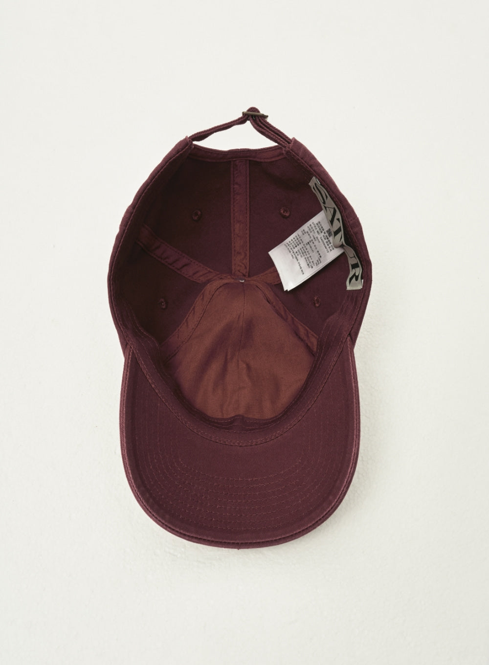 [satur] Apero Logo Washed Ball Cap - Burgundy