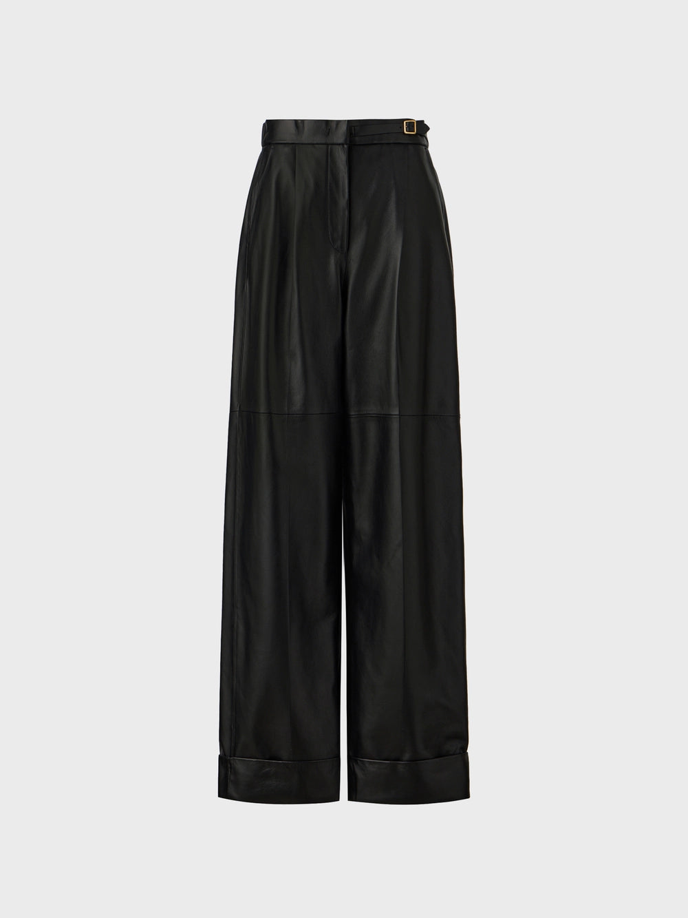 EENK Straight Leather Pants - Black