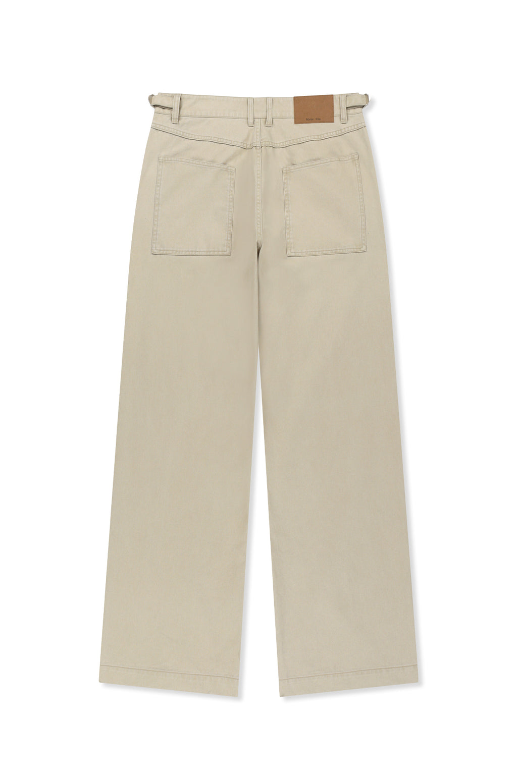 Matinkim Side Tab Washed Cotton Pants IN Beige