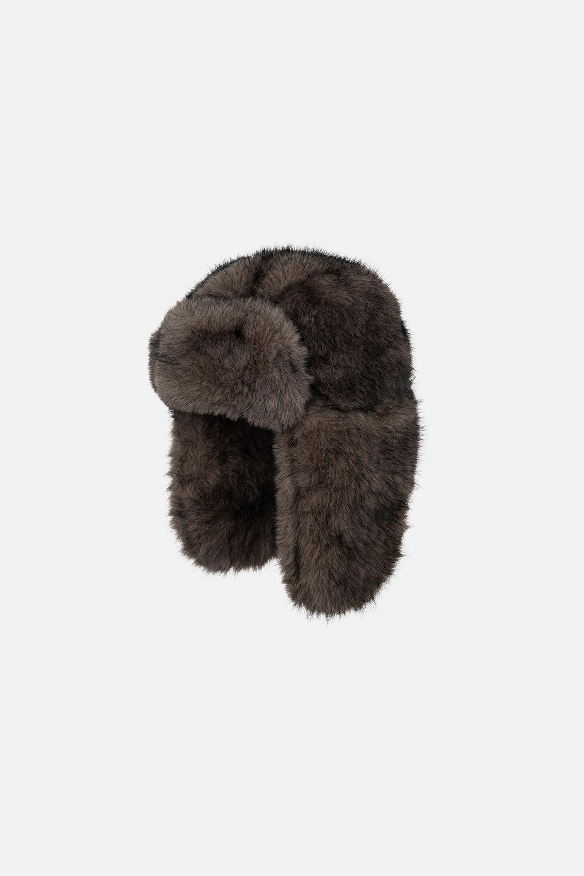 Instantfunk Faux Fur Trapper Hat - Brown