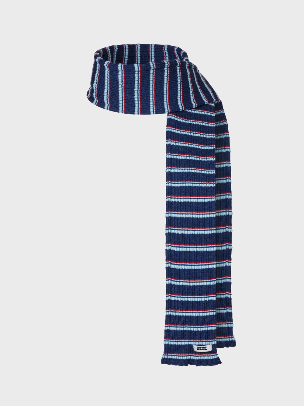 EENK Striped Knitwear Muffler - Navy