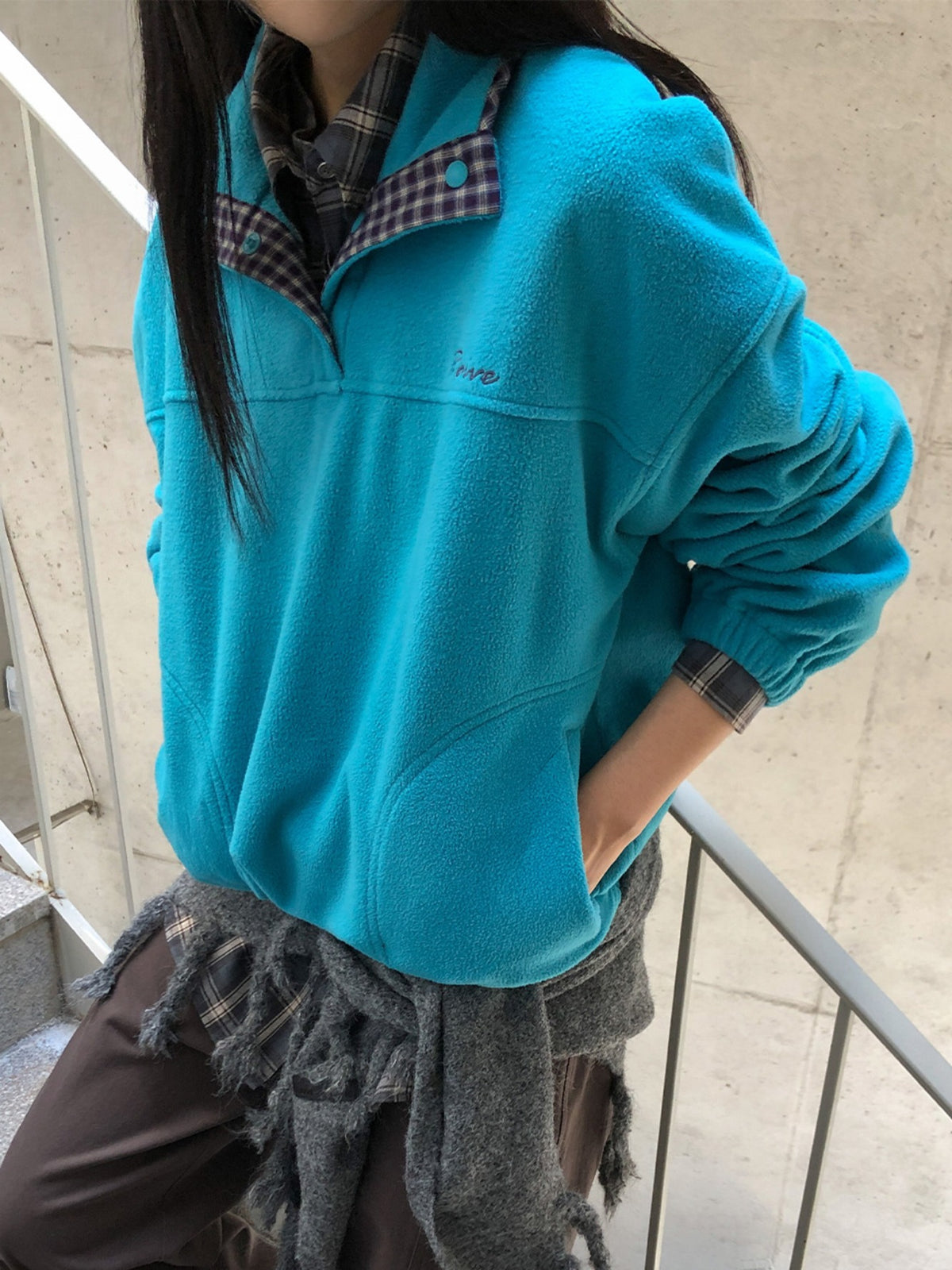 Raive Fleece Button Anorak