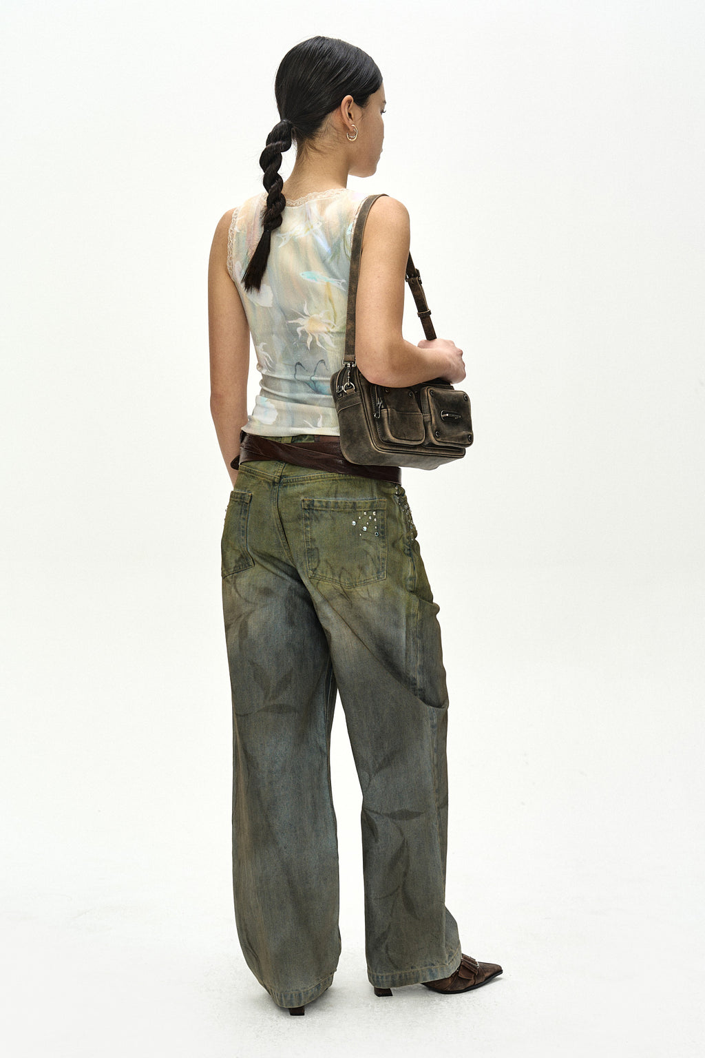 Andersson Bell Fish & Butterfly Lace Embroidered Tank Top