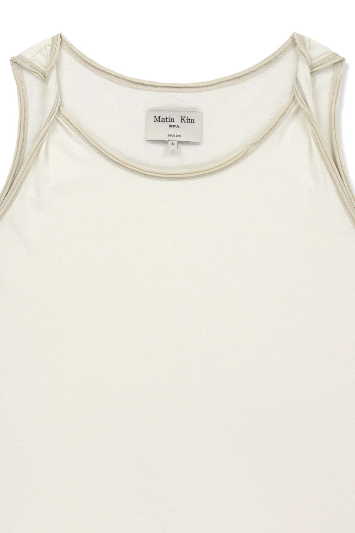 Matinkim Matin Kim Twist Shoulder Sleeveless Top IN Cream