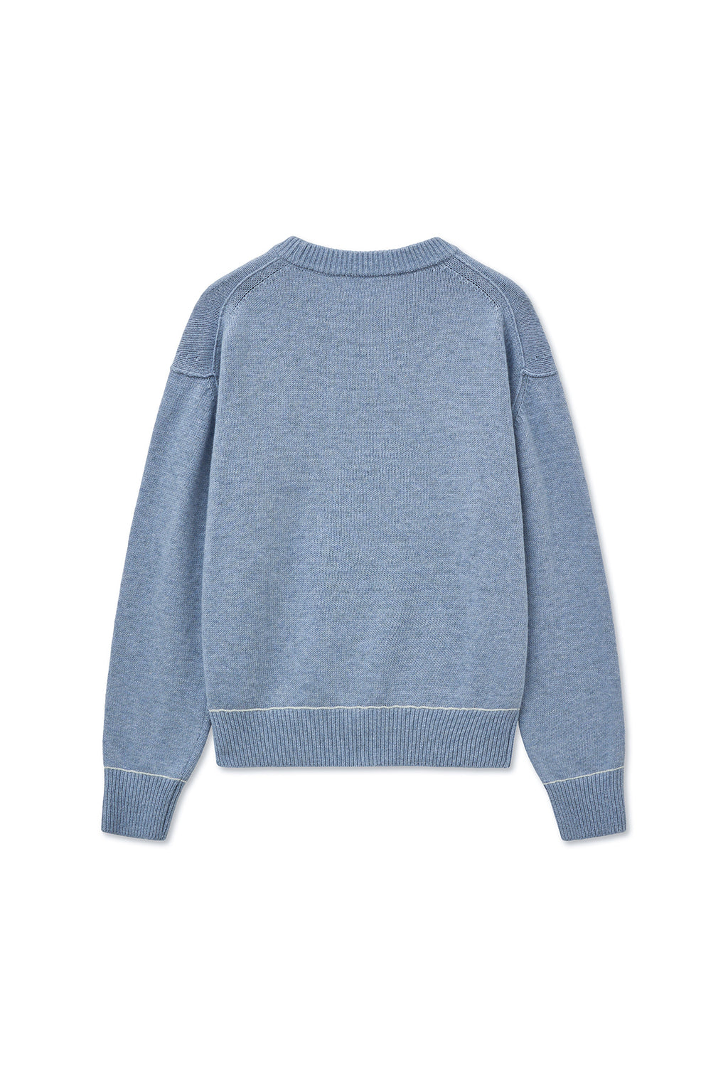 [matinkim] COLOR TRIM LINE LOGO PULLOVER IN LIGHT BLUE