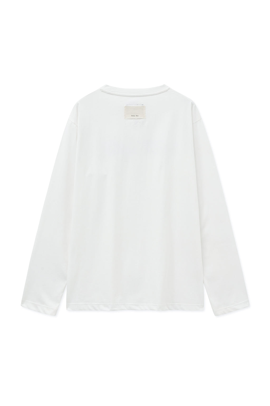 [matinkim] JACQUARD GRAPHIC LONG SLEEVE TOP FOR MEN IN WHITE