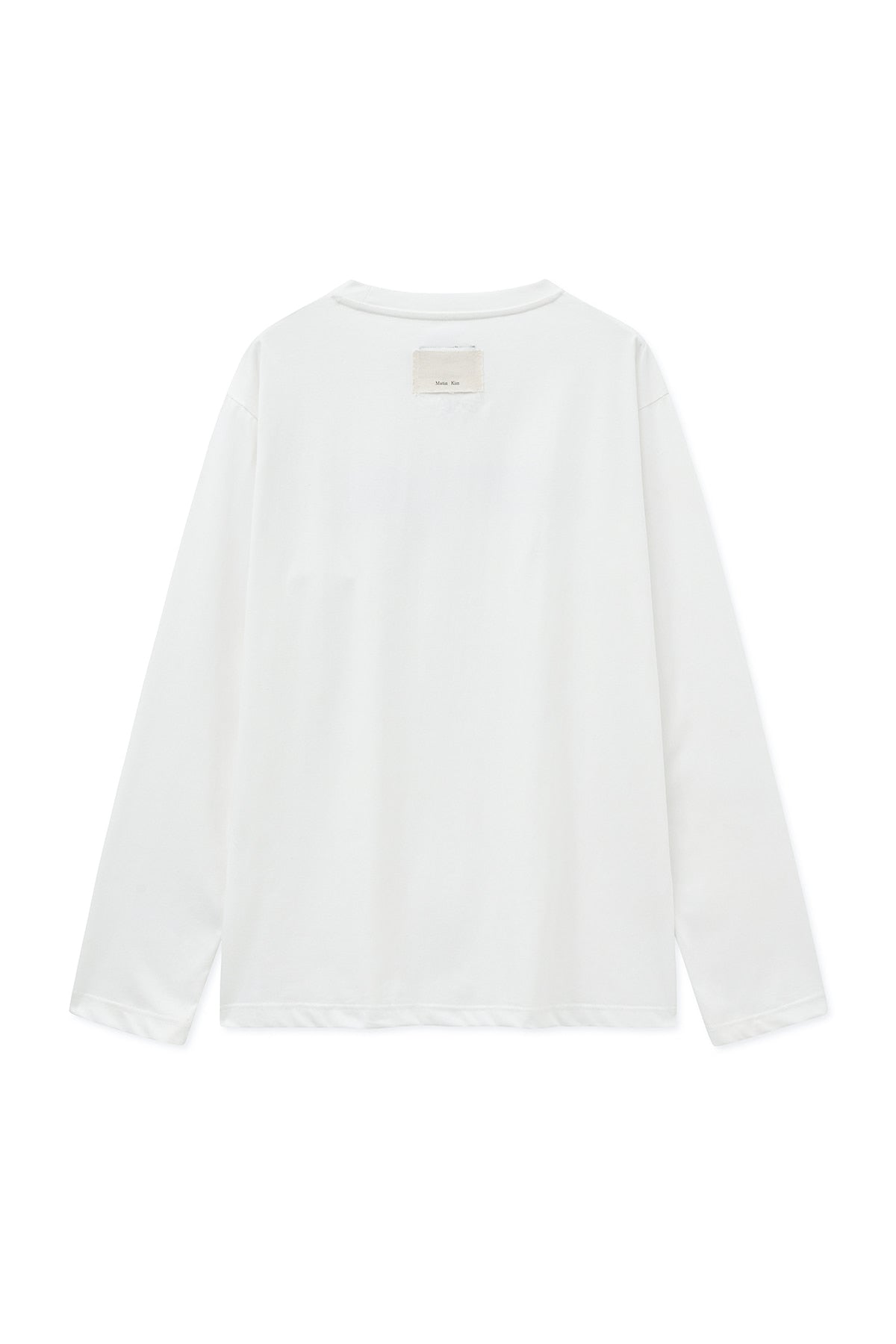 [matinkim] JACQUARD GRAPHIC LONG SLEEVE TOP FOR MEN IN WHITE