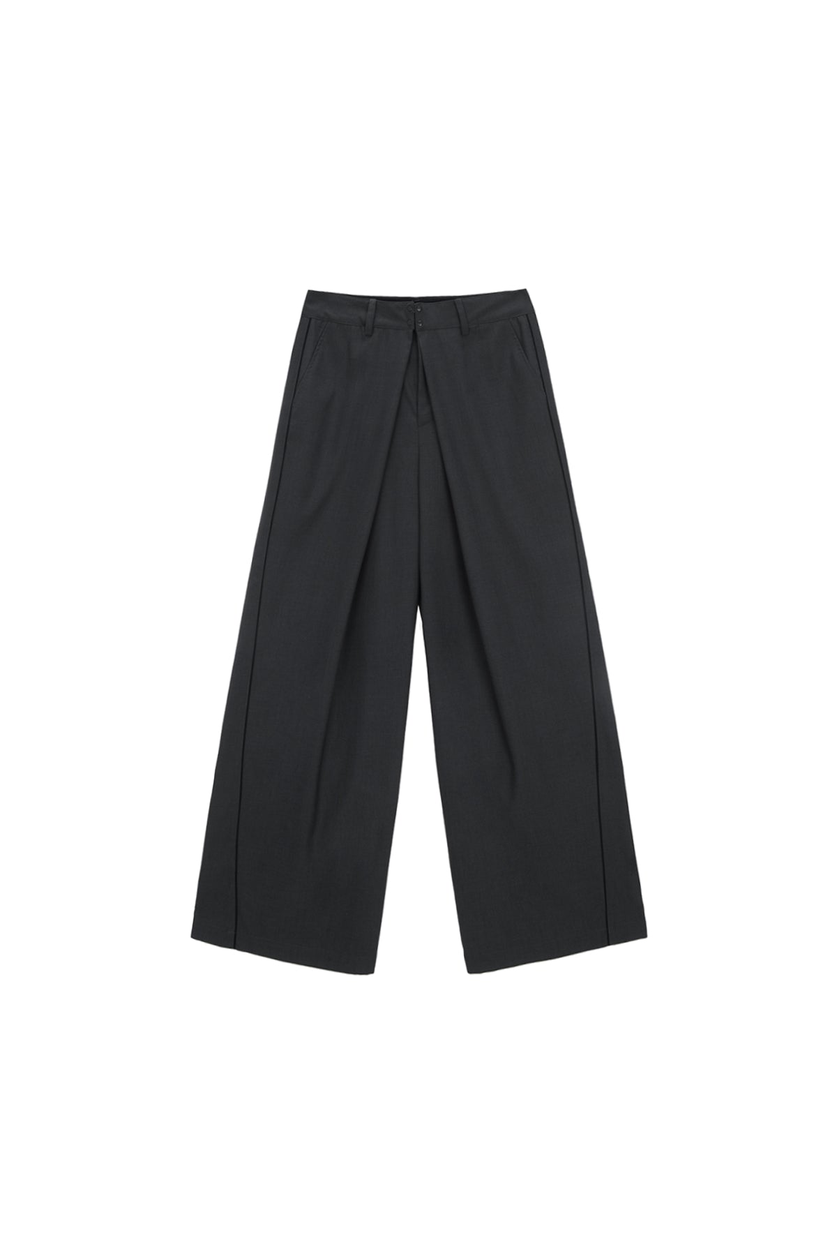 Matinkim Double Waist Hook Trouser IN Charcoal