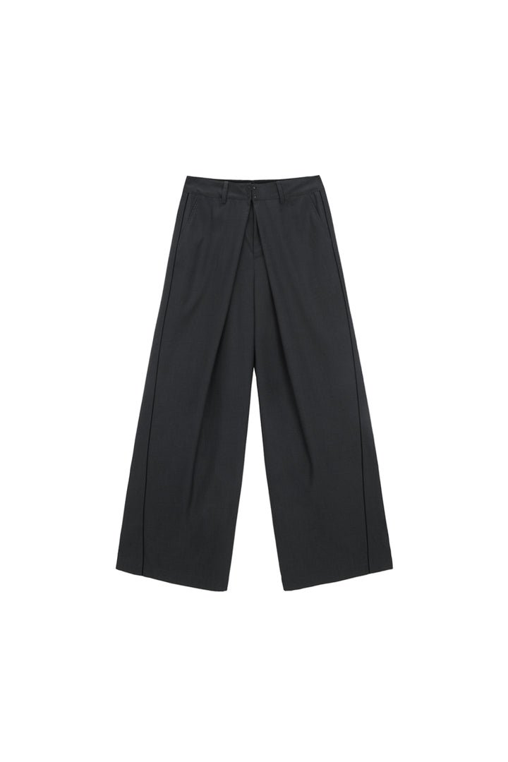 Matinkim Double Waist Hook Trouser IN Charcoal