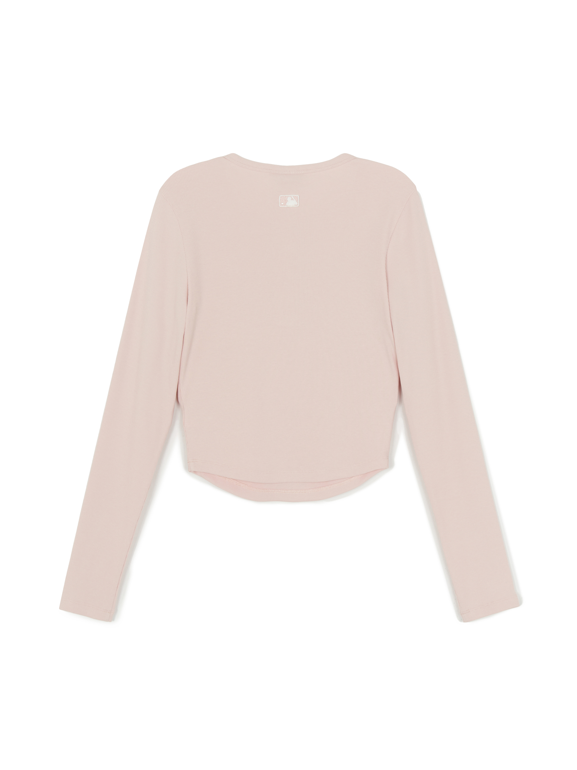 [mlb korea] Women's Vintage Slim Ribbed Henley Neck Long Sleeve T-shirt