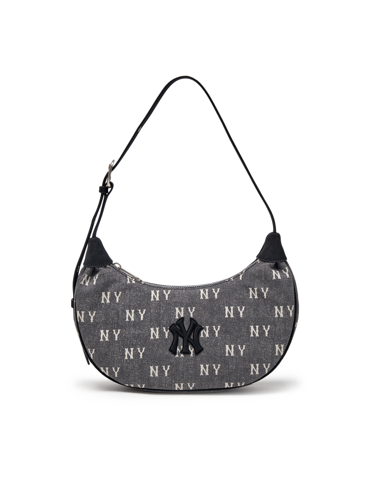 MLB Classic Monogram Vintage Denim Hobo Bag