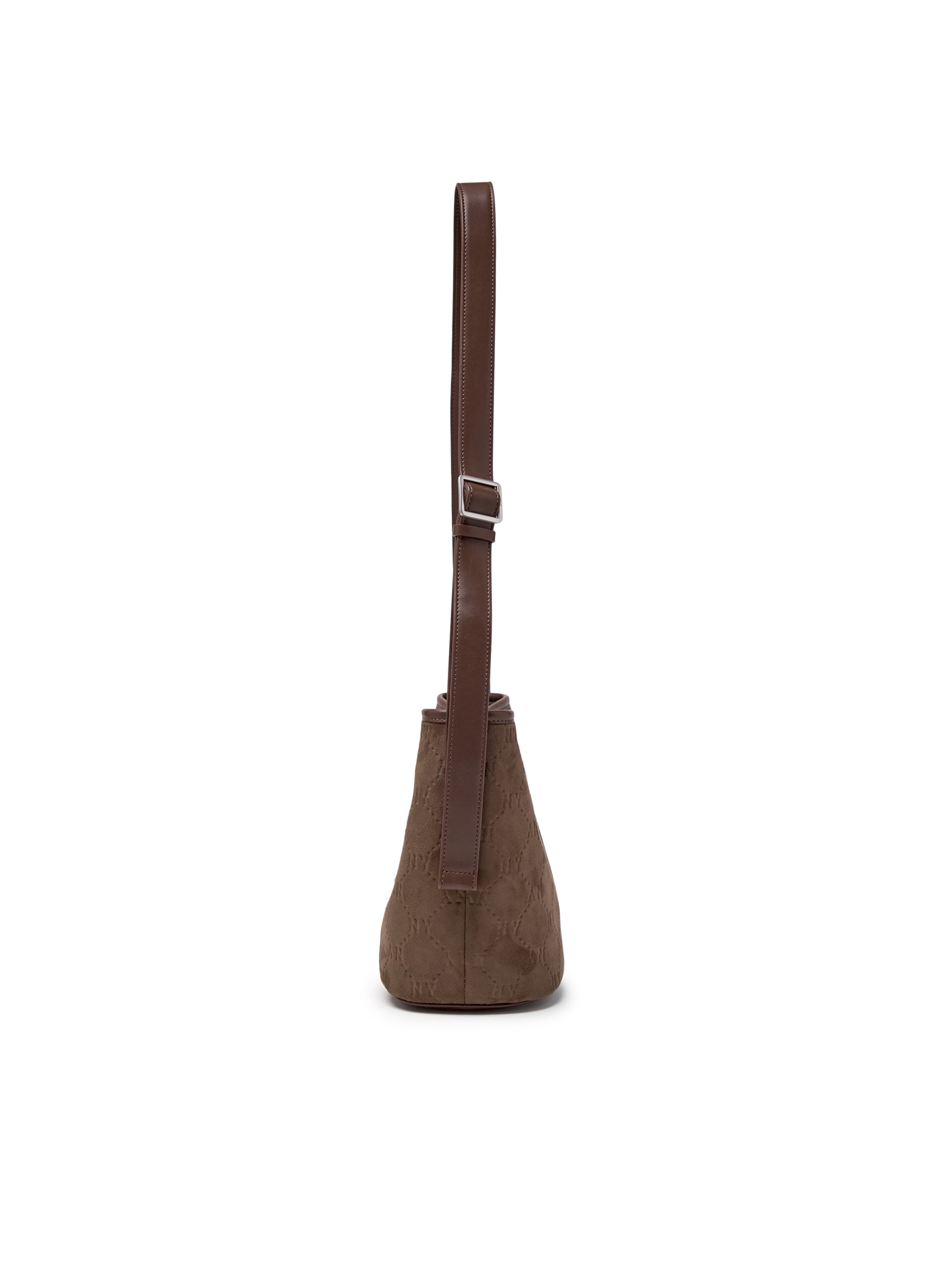 MLB Korea Monogram Suede Bucket Bag