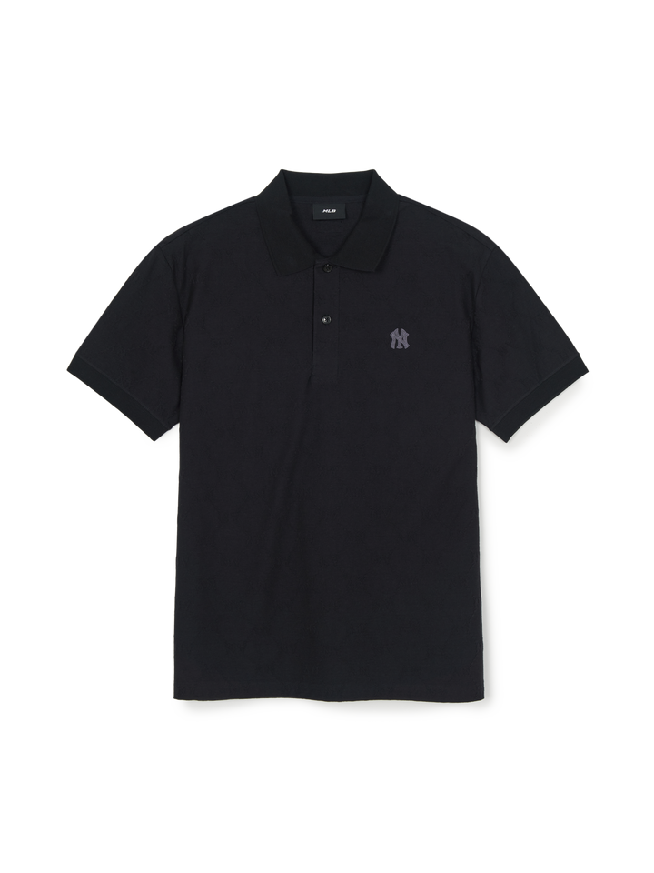 MLB Korea Dia Monogram Tonal Jacquard Polo T-Shirts