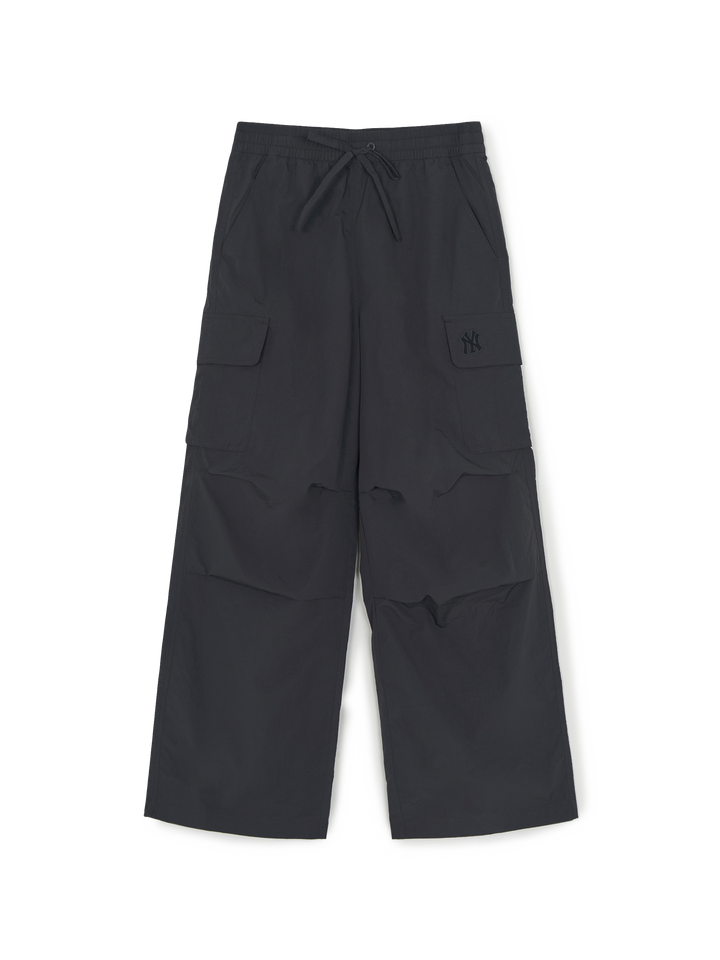 MLB Korea Women's Gorpcore Glossy High Waist Cargo Wide Flare Pants