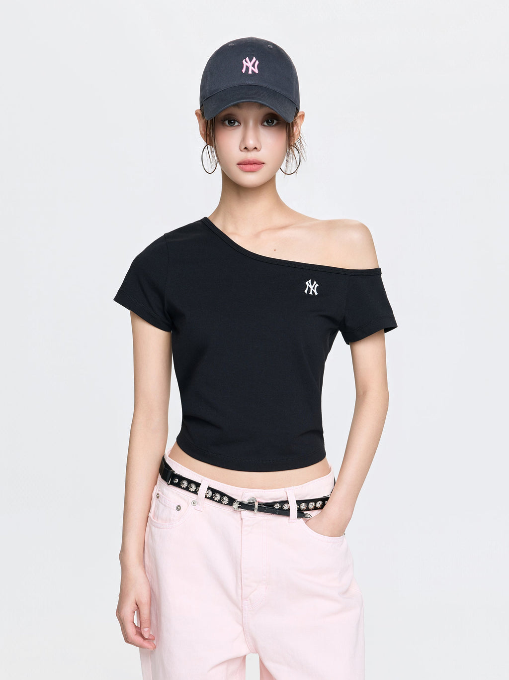 [mlb korea] Women's Basic Off Shoulder T-shirts