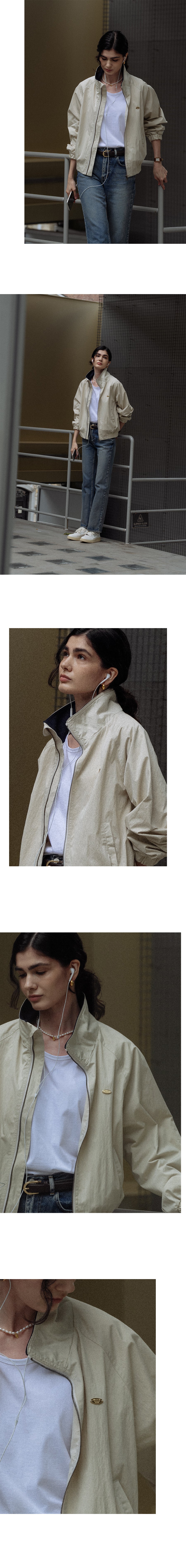 Tillidie High neck bomber jumper Beige