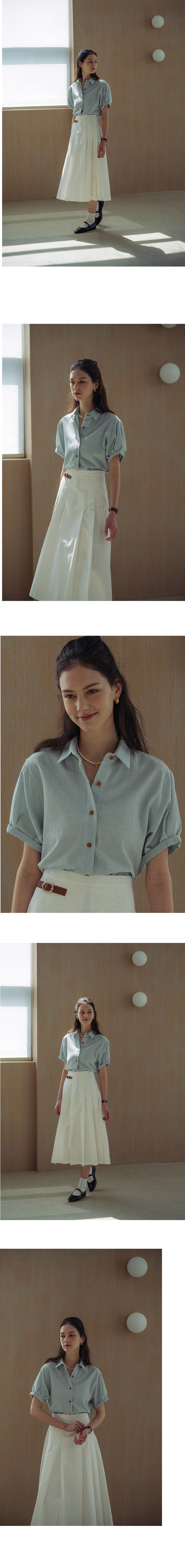 Tillidie Ann button point shirt Mint