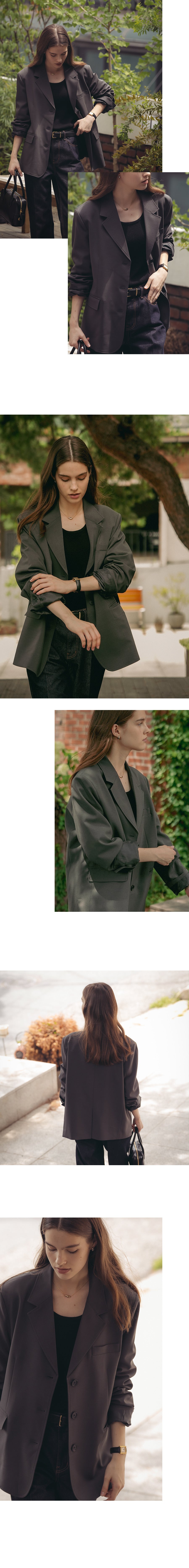 Tillidie Essential 3-button blazer Gray