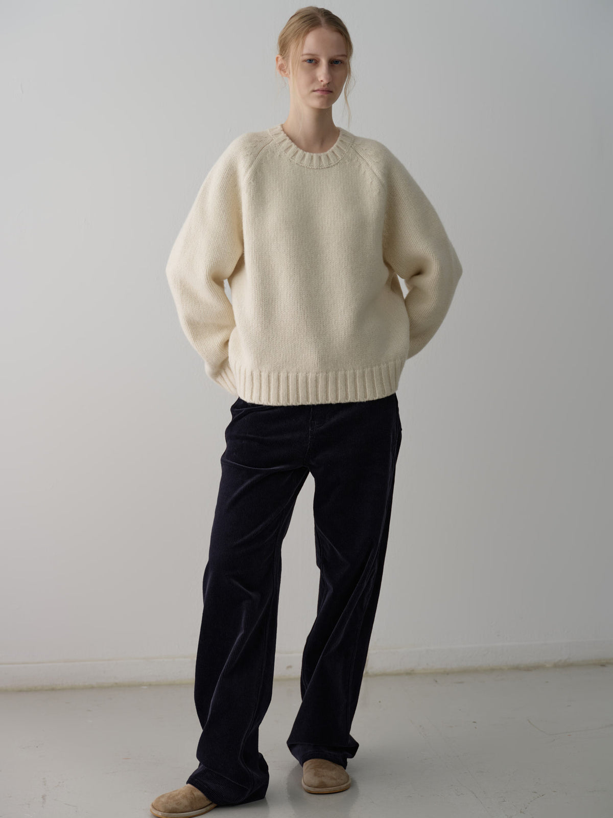 Facade Pattern Essential Raglan Knitwear ivory