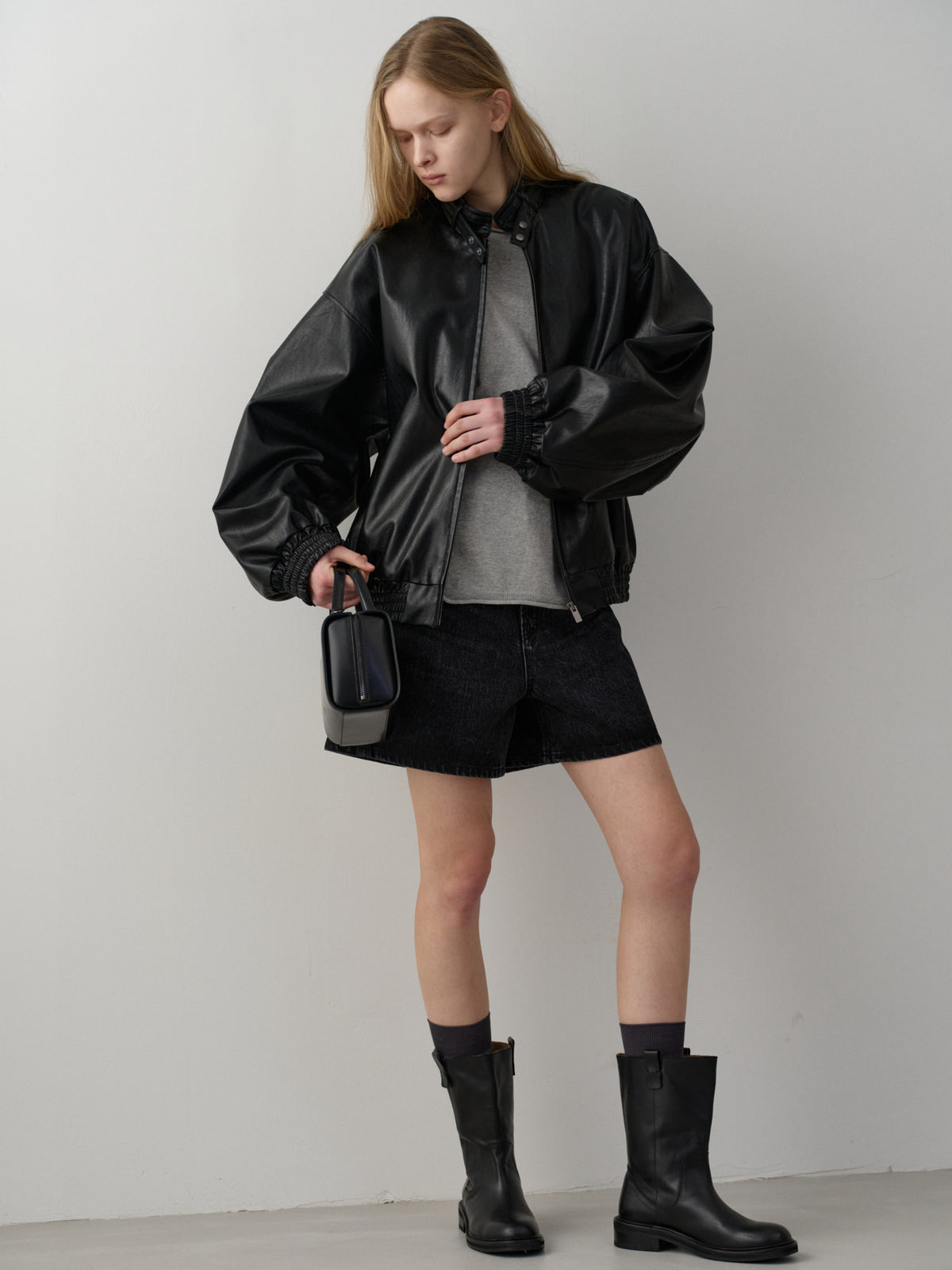 Facade Pattern Cross Pound Bag black