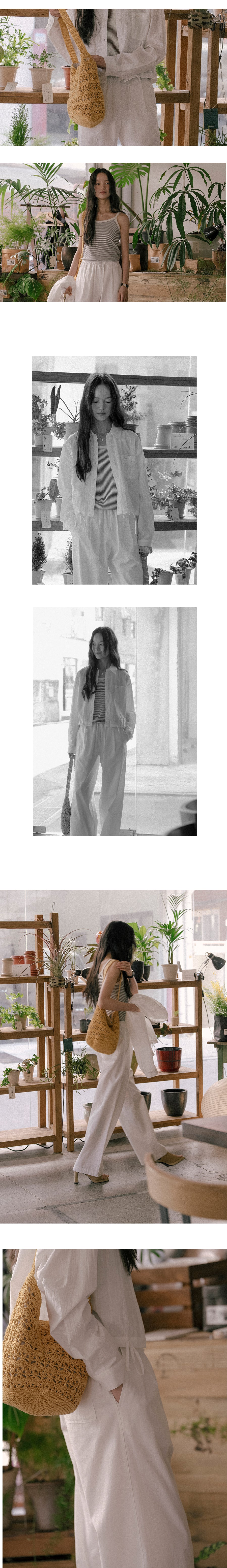 Tillidie Cotton wide pants Ivory