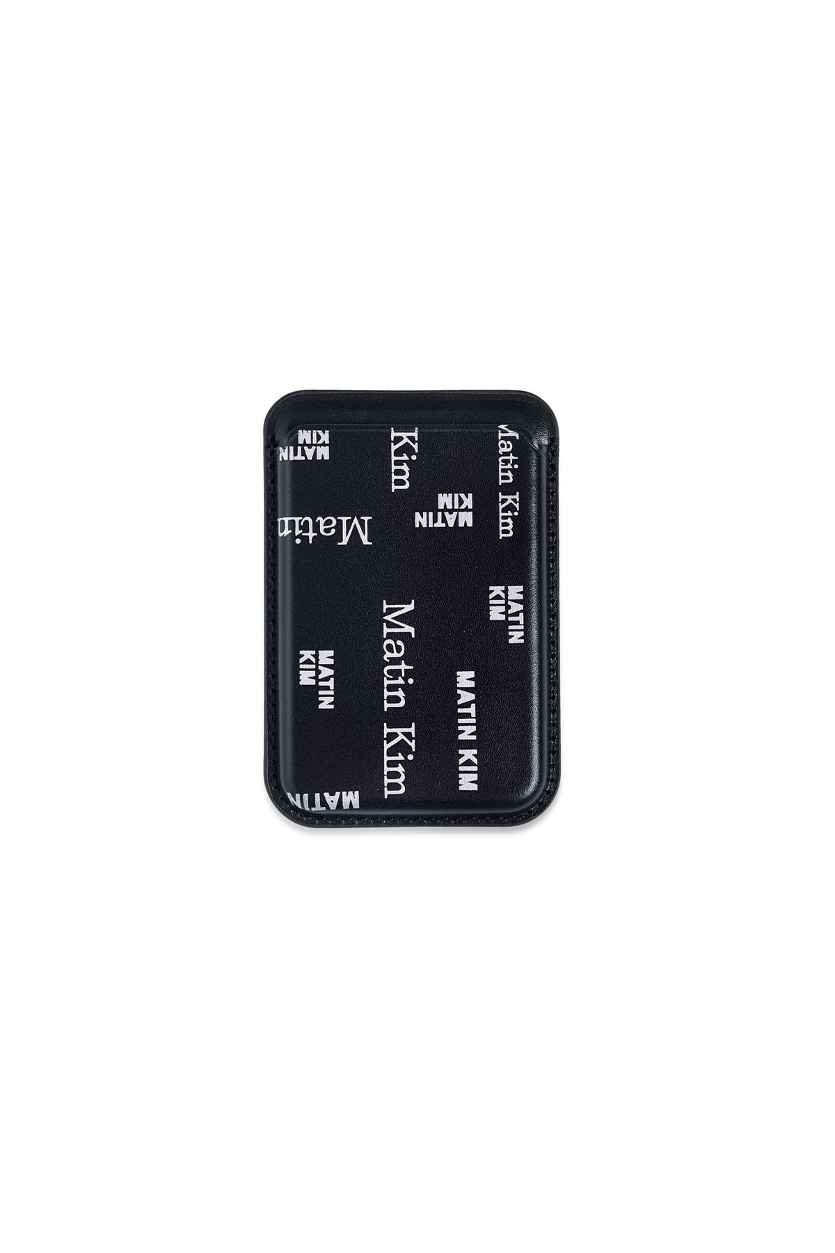 Matinkim Matin All-Over Logo Magnetic Card Wallet IN Black