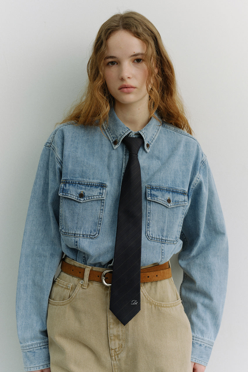 Dunst Striped Tie Navy
