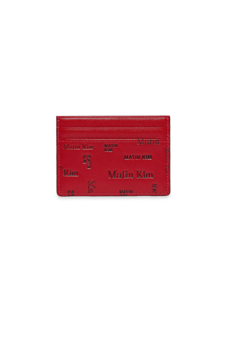 Matinkim Matin All-Over Logo Card Wallet IN Red