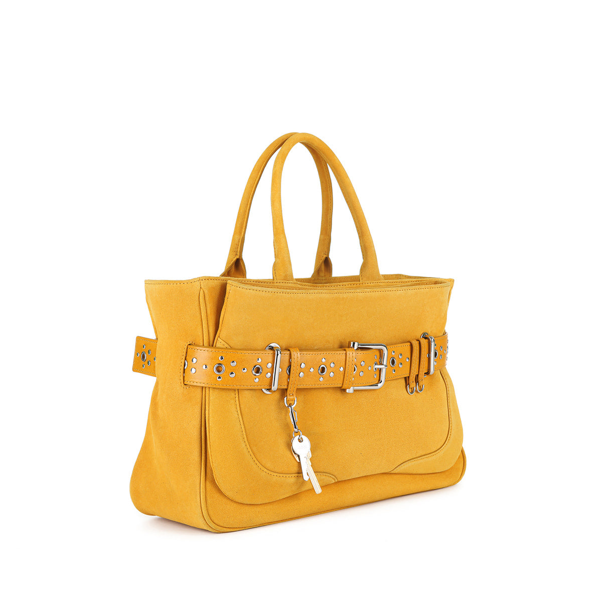 Osoi Tote Brocle Suede Mustard Combi