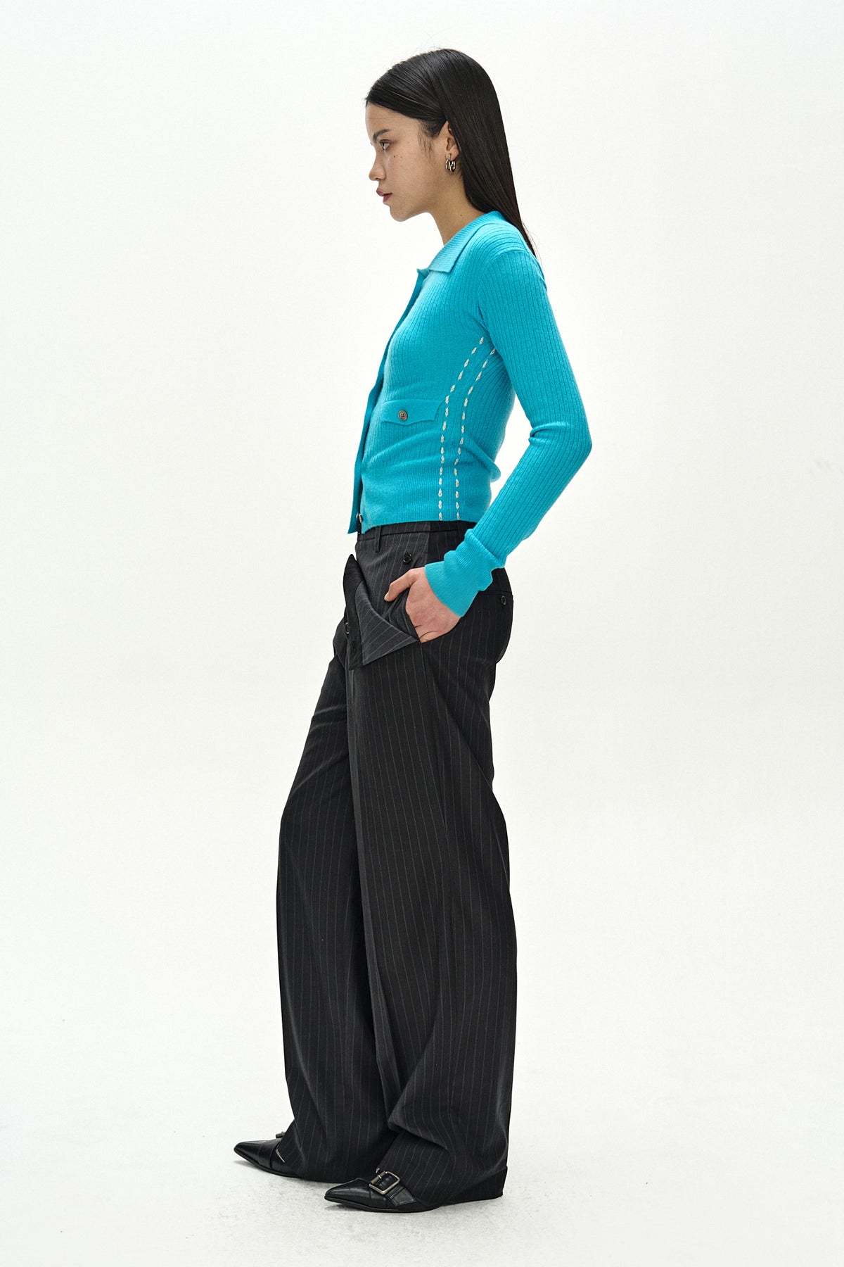 Andersson Bell Cashmere Hand Stitched Rib Cardigan