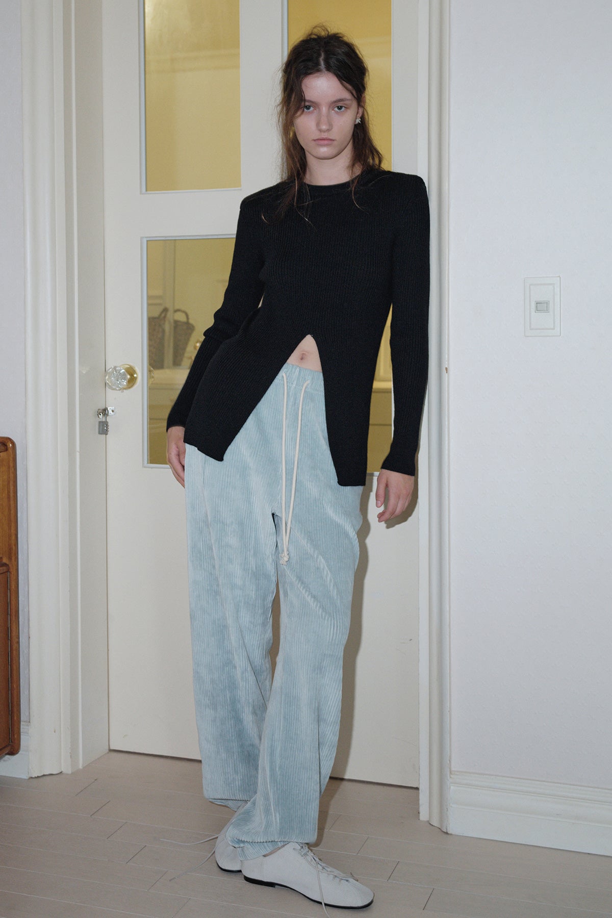 Overdueflair Corduroy Jogger Pants Baby Blue